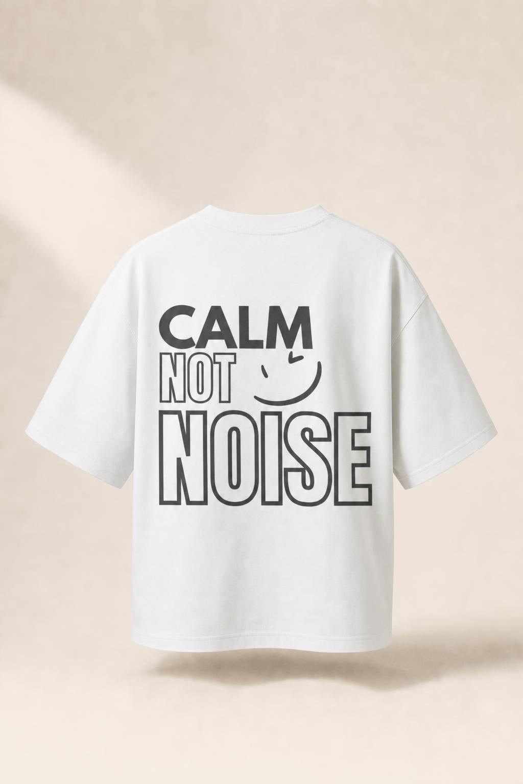 Calm Not Noise boxy tee, back print